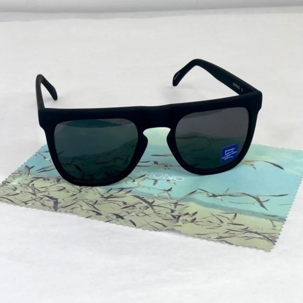 KOMONO Bennet Black Rubber Sunglasses NEW